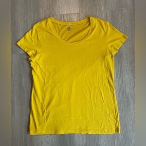 Patagonia Mustard Yellow Short Sleeve Cotton Tee size Large